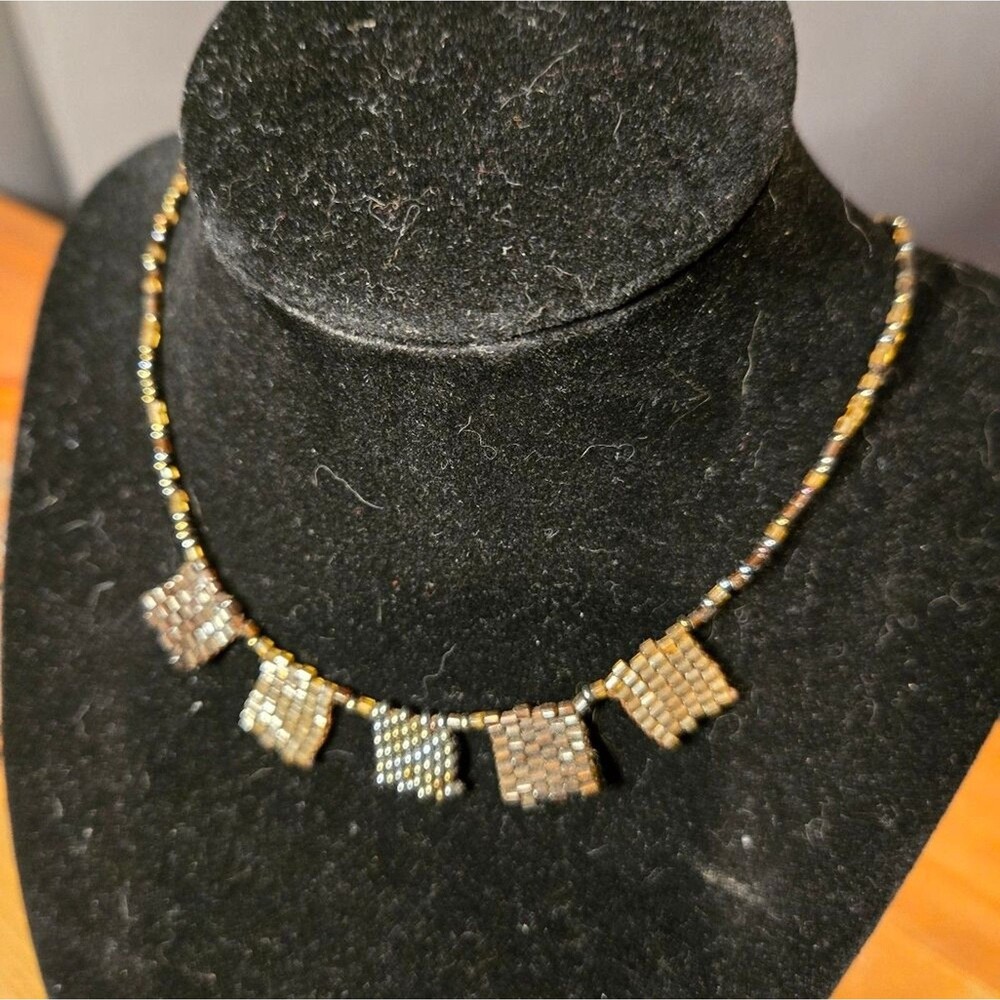 2 Vintage Wood & Beaded Necklaces Costume Fashion Jewelry, Boho 80s 90s - Picture 5 of 7